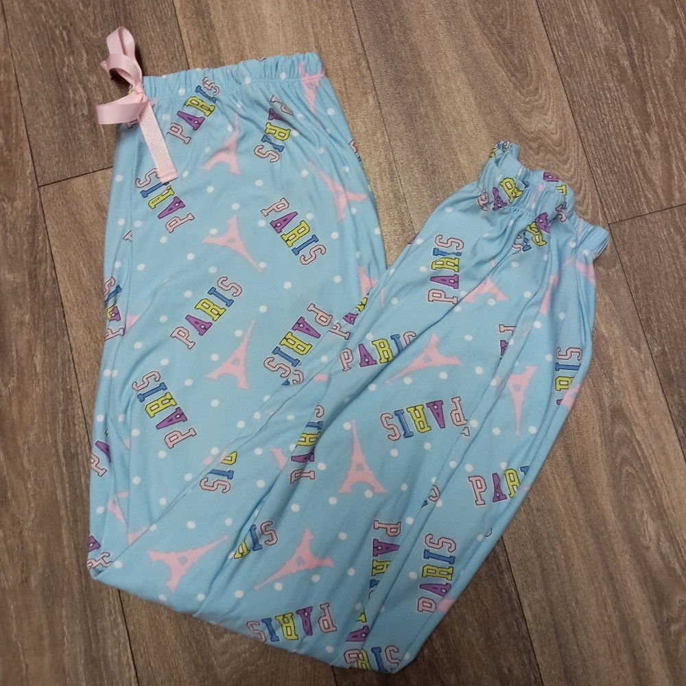 New Paris logo pajama pants plus size 1x